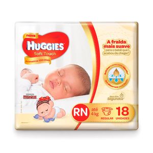 Fralda Huggies Primeiros 100 Dias Recém Nascido com 18 unidades