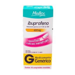 Ibuprofeno - Medley 400Mg Caixa Com 10 Comprimidos Revestidos