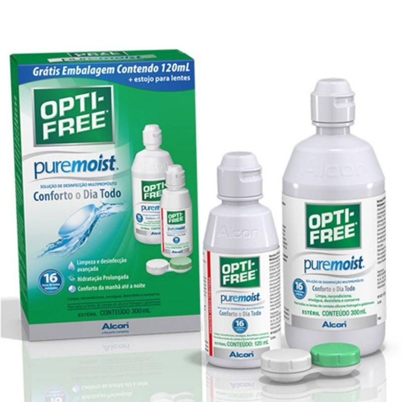 Opti-Free-Puremoist-Solucao-Multiproposito-para-Lentes-de-Contato-Gelatinosas-e-Silicone-Hidrogel-300ml-Gratis-120ml