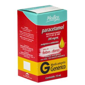 Paracetamol - Medley 200Mg Solução Frasco Gotejador Com 15Ml