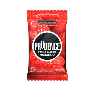 Preservativo Prudence Cores E Sabores Morango Com 3 Unidades