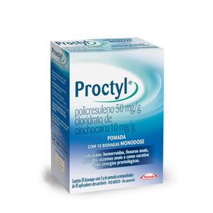 Proctyl Pomada 100Mg/g 10 Bisnagas de 3g + 10 Aplicadores