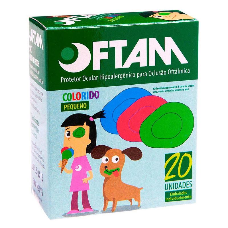 Protetor-Ocular-Oftam-Colorido-Com-20-Unidades
