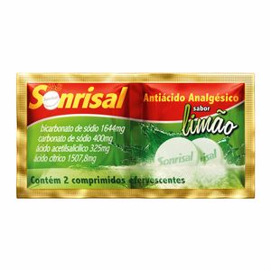 Envelope Sonrisal Limão 2 Comprimidos Efervescentes