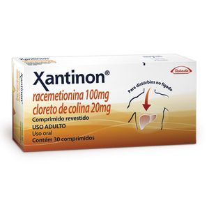 Xantinon 100 + 20Mg Caixa Com 30 Comprimidos Revestidos