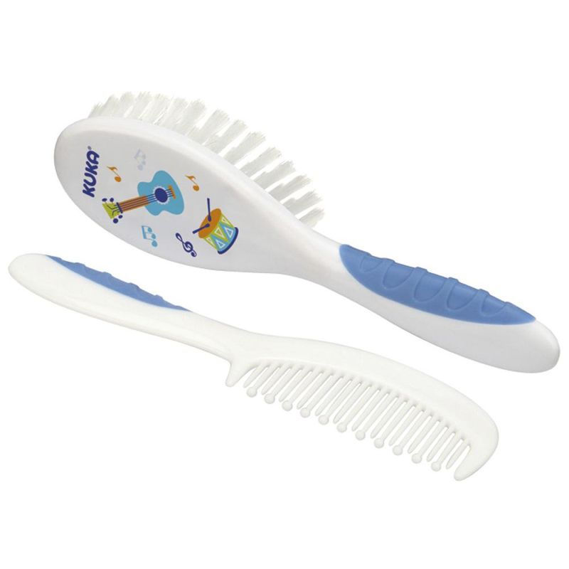 Escova-Pente-Infantil-Kuka-Soft-Azul-Escova-desenhos-variados