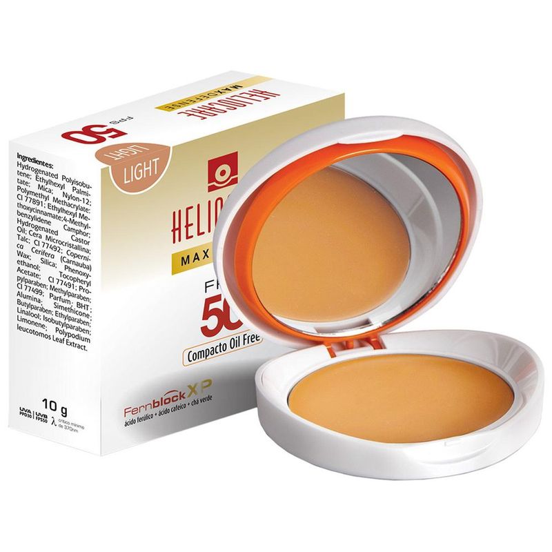 Heliocare-Max-Defense-Base-Compacta-Oil-Free-Toque-Seco-Fps50-Cor-Light-Com-10-Gramas