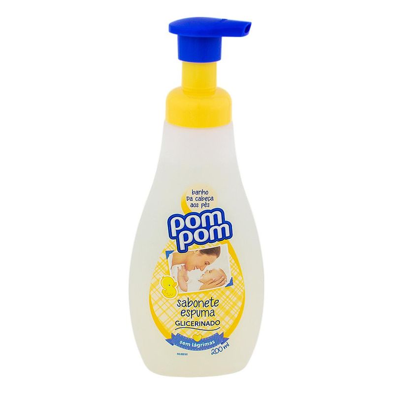 Sabonete-Liquido-Infantil-Pom-Pom-Espuma-Glicerinado-com-200ml