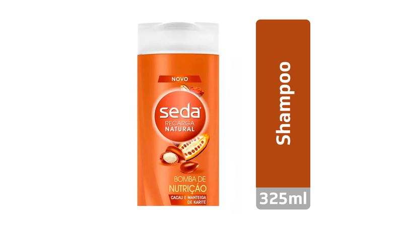 Shampoo Seda Recarga Natural Bomba de Nutrição Frasco 325ml