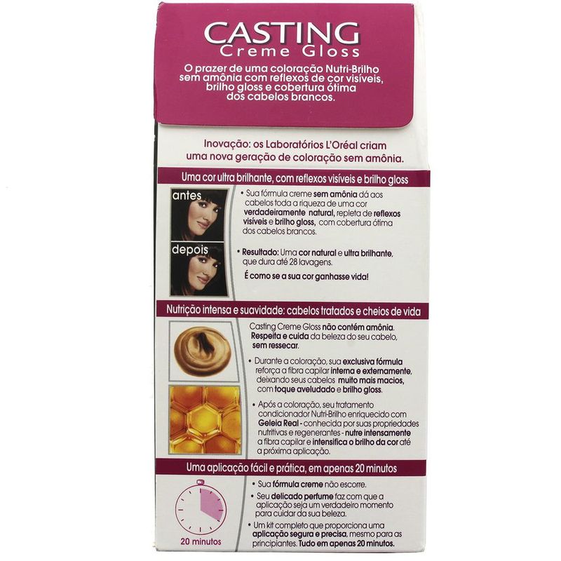 Tintura-Creme-Casting-Creme-Gloss-L-oreal-Preto-200-oreal-Preto-200-Kit