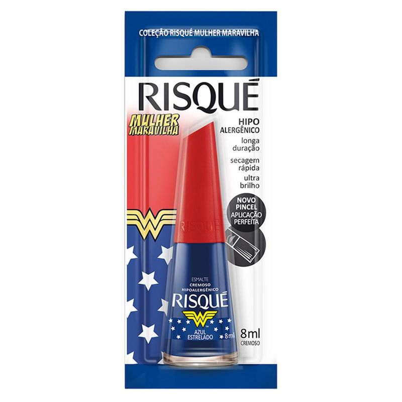 Esmalte-Risque-Mulher-Maravilha-Azul-Estrelado