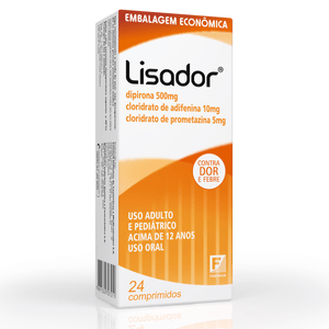 Lisador 500mg + 5mg + 10mg 24 comprimidos