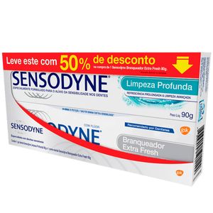 Sensodyne Pack Branq. Extra Fresh 90G+ Limp.Prof.90G Com 50% Desc