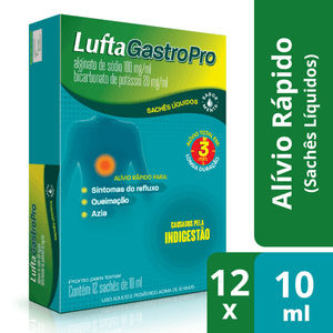 Luftagastropro 100Mg/Ml + 20Mg/Ml Suspensão Oral 12 Envelopes Contendo 10Ml Cada