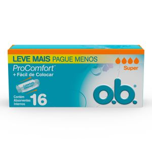 Leve Mais Pague Menos Absorvente Interno Ob Super Procomfort 16un