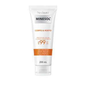 Neostrata Minesol Corpo & Rosto Protetor Solar Fluido Hidratante Antioxidante FPS99 200ml