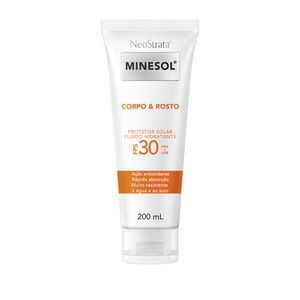 Neostrata Minesol Corpo & Rosto Protetor Solar Fluido Hidratante FPS 30 200 ML