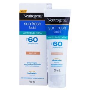 Protetor Solar NEUTROGENA<sup>®</sup> Sun Fresh Facial Controle de Brilho com cor FPS 60 50ml