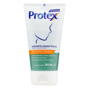 Sabonete Líquido Anti Cravos e Espinhas Facial Protex Bisnaga 150ml