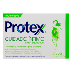 Sabonete em Barra Íntimo Fresh Equilibrium Protex Cuidado Íntimo Caixa 85g