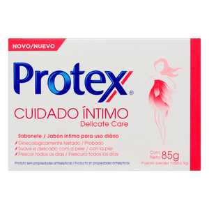 Sabonete em Barra Íntimo Delicate Care Protex Cuidado Íntimo Caixa 85g
