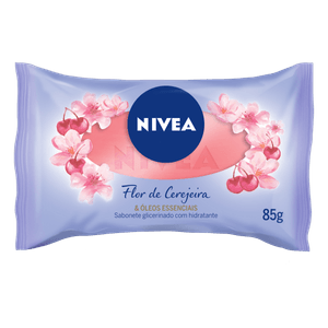 Sabonete em Barra Hidratante Flor de Cerejeira & Óleos Essenciais Nivea Pacote 85g