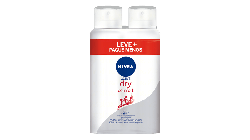 Desodorante Antitranspirante NIVEA Aerosol Dry Confort Embalagem Econômia  Frasco 200ml