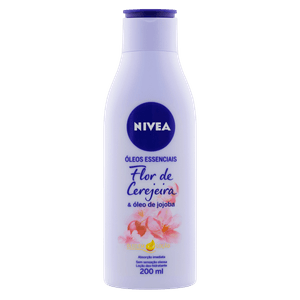 Loção Deo-Hidratante Flor de Cerejeira & Óleo de Jojoba Nivea Óleos Essenciais Frasco 200ml