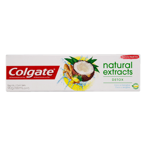 Gel Dental Detox Coco e Gengibre Colgate Natural Extracts Caixa 90g