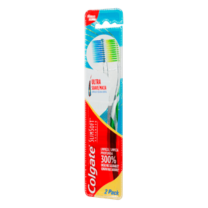 Pack Escova Dental Ultramacia Colgate Slim Soft 2 Unidades