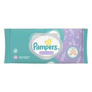 Lenço Umedecido Lavanda Pampers Pacote 48 Unidades