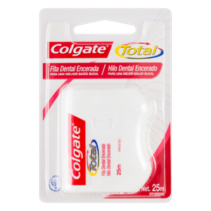 Fio Dental Encerado Colgate Total Cartela 25m