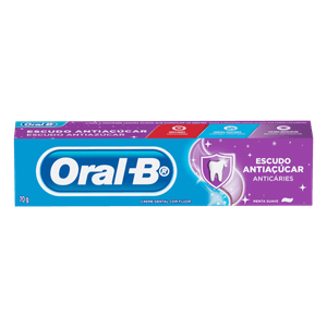 Creme Dental Menta Suave Oral-B Escudo Antiaçúcar Caixa 70g