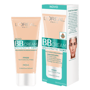 BB Cream Efeito Matte FPS 50 Média L'oréal Paris Caixa 30ml