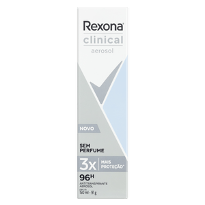 Antitranspirante Aerossol sem Perfume Rexona Clinical 150ml