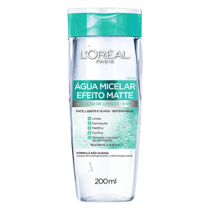 Água Micelar Efeito Matte L'oréal Paris Frasco 200ml