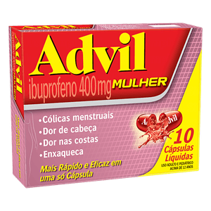 Advil Mulher 400g GSK Caixa 10 Cápsulas Líquidas