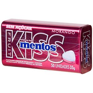 Pastilha Morango Zero Açúcar Mentos Kiss 35g