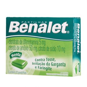 Pastilha BENALET<sup>®</sup> Menta Cartucho 12 pastilhas