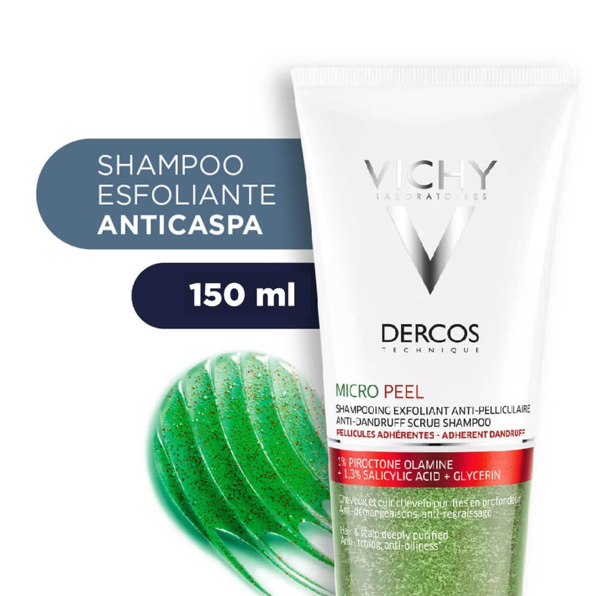 Shampoo Esfoliante Anticaspa Vichy Dercos Micro Peel 150ml | Drogafuji