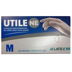 Utile Luva Latex Tamanho M - 100 Unidades