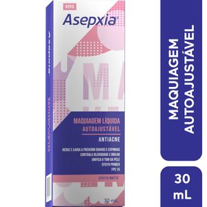 Maquiagem Líquida Autoajustável Asepxia Antiacne FPS15 30ml