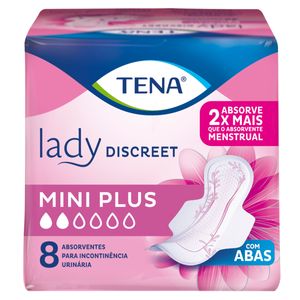 Absorvente Tena Lady  Discreet Mini Plus 8 Unidades