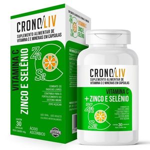 Cronoliv Vitamina C Zinco e Selênio 30 Cápsulas