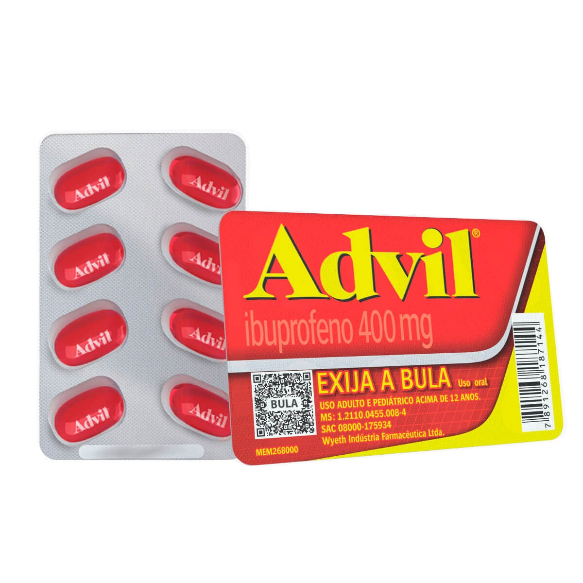 Advil 400mg 8 Cápsulas Blister