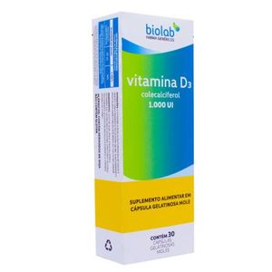 Vitamina D3 1000ui 30 Cápsulas Biolab