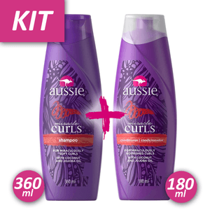 Kit Shampoo+Condicionador Aussie Miracle Curls 360ml+180ml