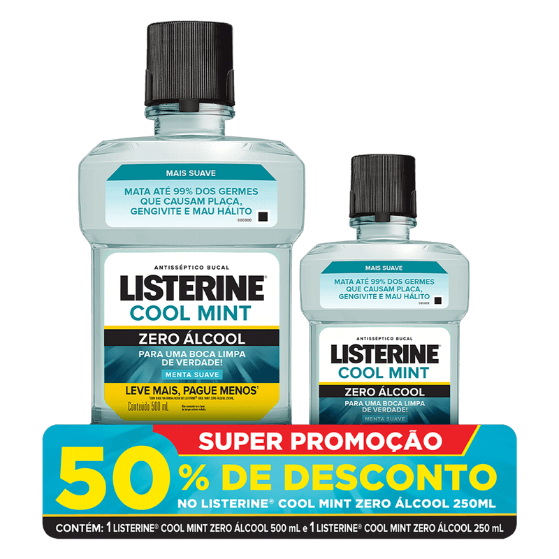 Kit-Antisseptico-Bucal-Listerine-Cool-Mint-Zero-com-500ml---250ml