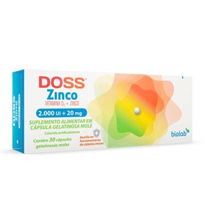 Doss Zinco 2000ui 20Mg 30 Cápsulas
