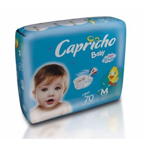 Fralda Capricho Baby Tamanho M - 70 unidades
